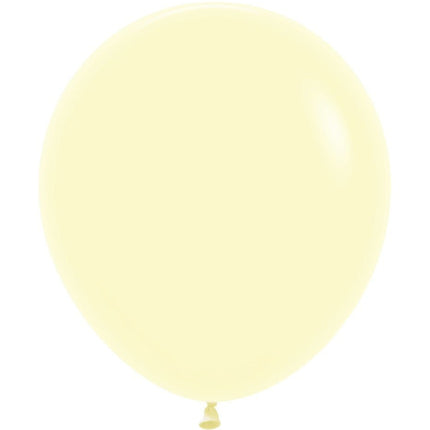 Ballonnen Pastel Matte Yellow 45cm 25st van Sempertex koop je bij Partywinkel