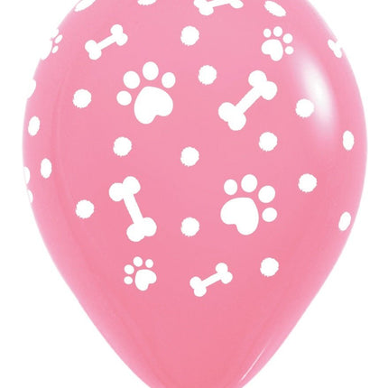 Ballonnen Paw Prints Girl Mix 30cm 25st van Sempertex koop je bij Partywinkel