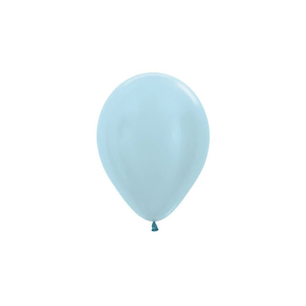 Ballonnen Pearl Blue 12cm 50st van Sempertex koop je bij Partywinkel