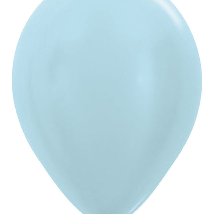 Ballonnen Pearl Blue 30cm 50st van Sempertex koop je bij Partywinkel