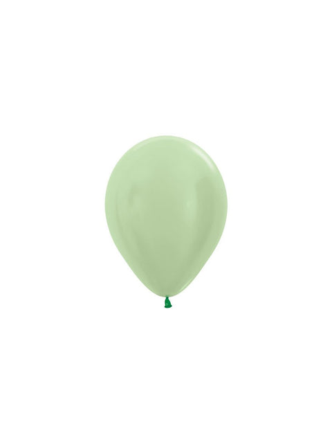 Ballonnen Pearl Green 12cm 50st van Sempertex koop je bij Partywinkel