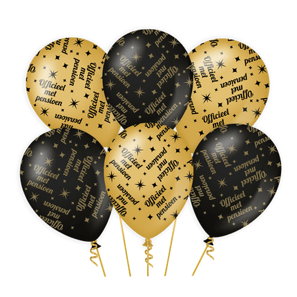 Ballonnen Pensioen 30cm 6st van Paper Dreams koop je bij Partywinkel