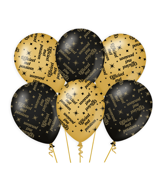 Ballonnen Pensioen 30cm 6st van Paper Dreams koop je bij Partywinkel