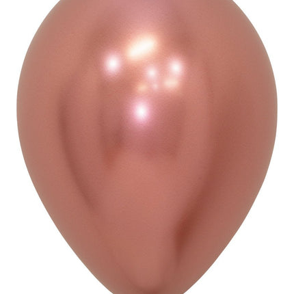 Ballonnen Reflex Rose Gold 30cm 12st van Sempertex koop je bij Partywinkel