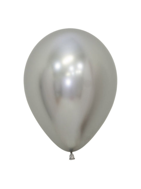 Ballonnen Reflex Silver 23cm 80st van Sempertex koop je bij Partywinkel