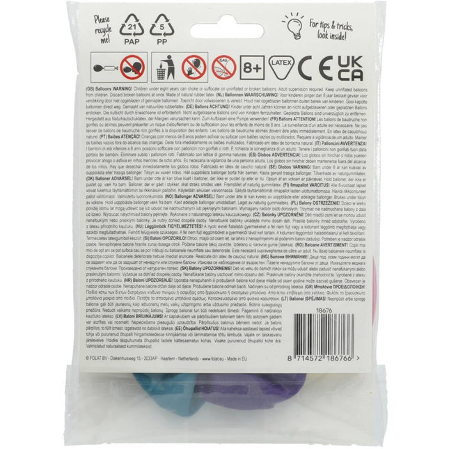 Ballonnen Schrijfbaar Gekleurd 33cm 6st van Folat koop je bij Partywinkel