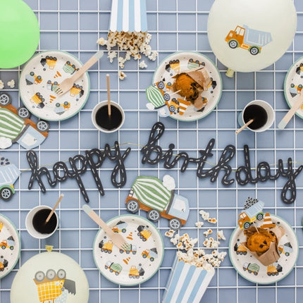 Ballonnen Set Bouwvoertuigen 30cm 6st van Partydeco koop je bij Partywinkel