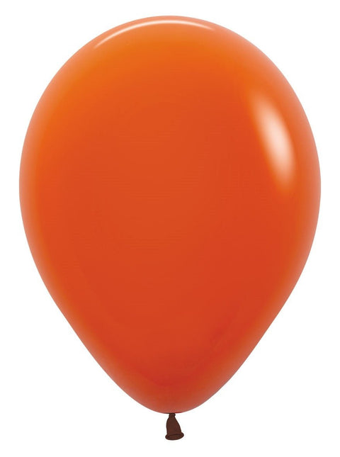 Ballonnen Sunset Orange 30cm 50st van Sempertex koop je bij Partywinkel