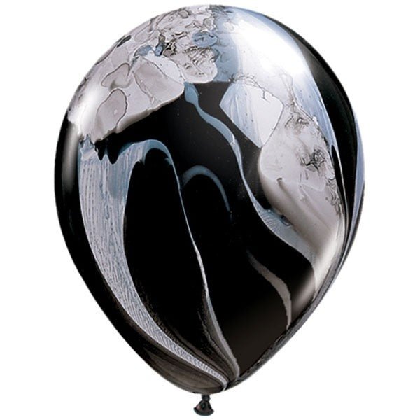 Ballonnen Superagate Black & White 28cm 25st van Sempertex koop je bij Partywinkel
