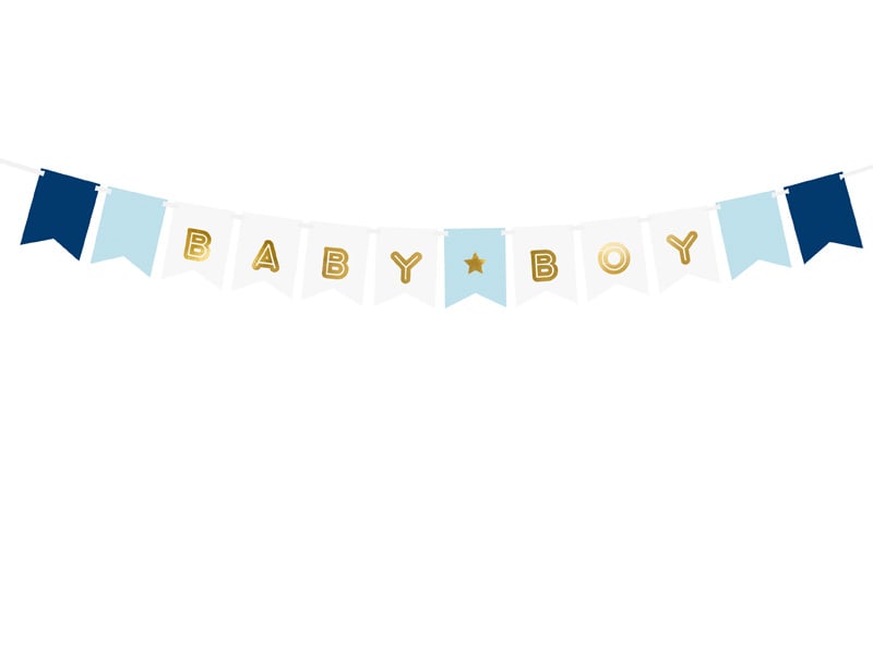 Banner Baby Boy 1,6m van Partydeco koop je bij Partywinkel