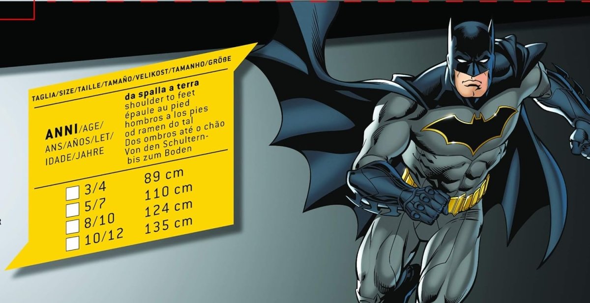 Batman Costume Reversible Grigio/Nero C/Muscoli Kind van Ciao International koop je bij Partywinkel