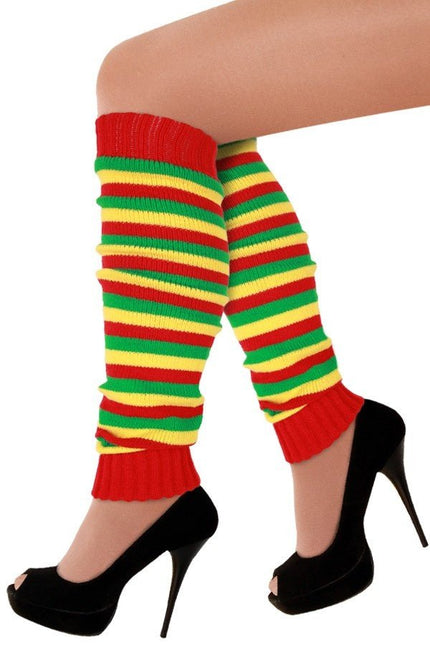 Beenwarmers Rood/Geel/Groen Smalle van PartyXplosion koop je bij Partywinkel