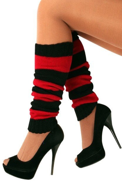 Beenwarmers Zwart/Rood van PartyXplosion koop je bij Partywinkel