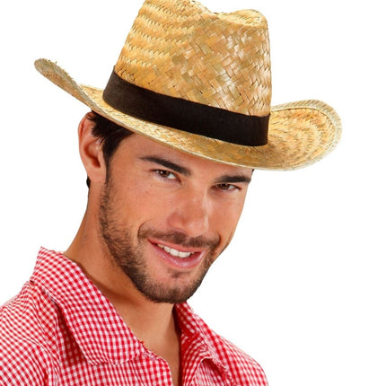 Beige Hoed Stro van Widmann koop je bij Partywinkel