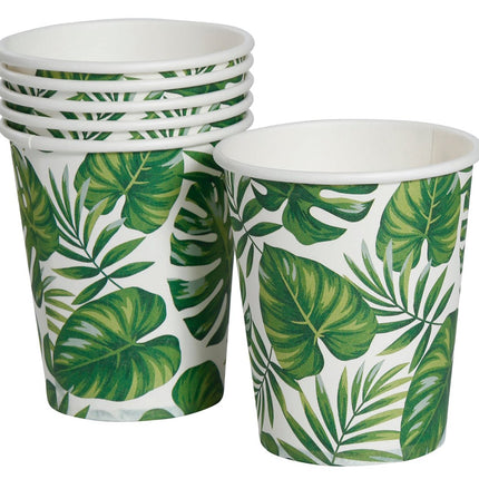 Bekers Palmbladeren 240ml 6st van Fiestas Guirca koop je bij Partywinkel
