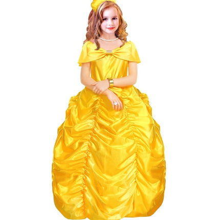 Belle En Het Beest Jurk Geel Meisje van Widmann koop je bij Partywinkel