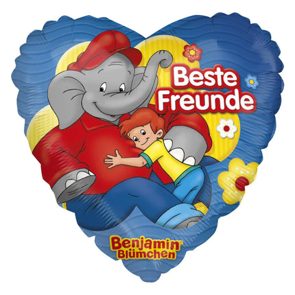 Benjamin Blümchen Ballon Hjerte Tom 45 cm