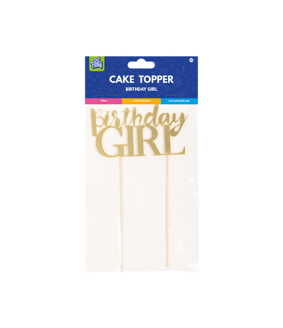Birthday Girl Taarttopper Goud van Paper Dreams koop je bij Partywinkel