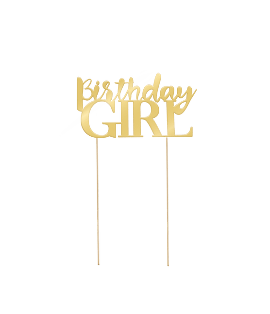 Birthday Girl Taarttopper Goud van Paper Dreams koop je bij Partywinkel