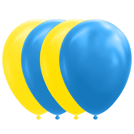 Blauw Gele Ballonnen 30cm 10st van WeFiesta koop je bij Partywinkel