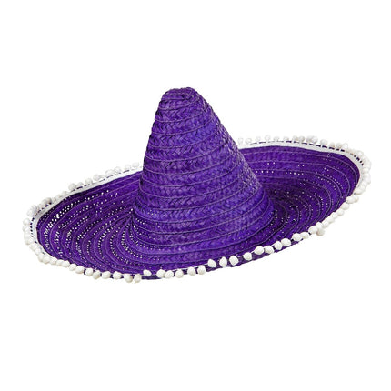 Blauw Paarse Sombrero 50cm van Widmann koop je bij Partywinkel