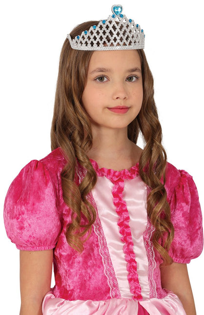 Blauw Zilveren Tiara Kind van Fiestas Guirca koop je bij Partywinkel