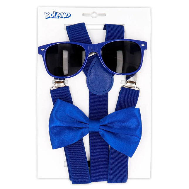 Blauwe Accessoireset 3 delig van Boland koop je bij Partywinkel