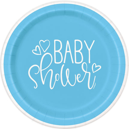 Blauwe Babyshower Borden Jongen 8st van Unique koop je bij Partywinkel