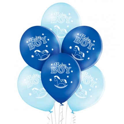 Blauwe Ballonnen Baby Boy 30cm 10st van VDV Benefit koop je bij Partywinkel
