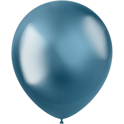 Blauwe Ballonnen Chroom 33cm 10st van Folat koop je bij Partywinkel