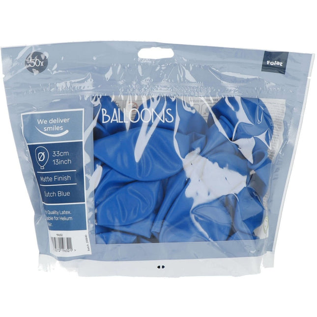 Blauwe Ballonnen Dutch Blue 33cm 50st van Folat koop je bij Partywinkel