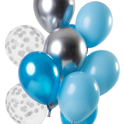 Blauwe Ballonnen Set 30cm 12st van Folat koop je bij Partywinkel