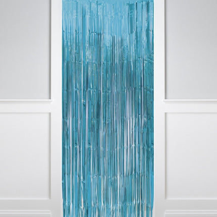 Blauwe Deurgordijn 2m van Unique koop je bij Partywinkel