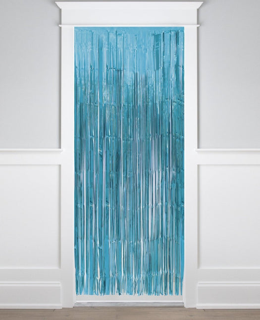 Blauwe Deurgordijn 2m van Unique koop je bij Partywinkel