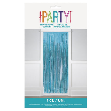 Blauwe Deurgordijn 2m van Unique koop je bij Partywinkel