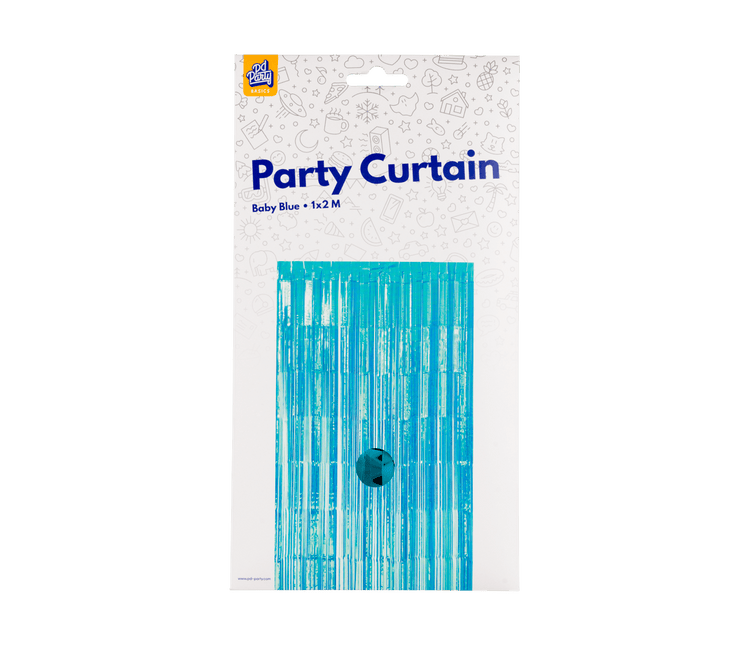 Blauwe Deurgordijn 2m van Paper Dreams koop je bij Partywinkel