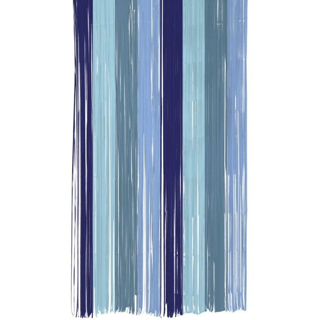 Blauwe Deurgordijn Gestreept 2m van Folat koop je bij Partywinkel