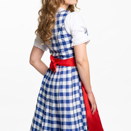 Blauwe Dirndl Jurk Oktoberfest 3 delig van Tannhauser koop je bij Partywinkel