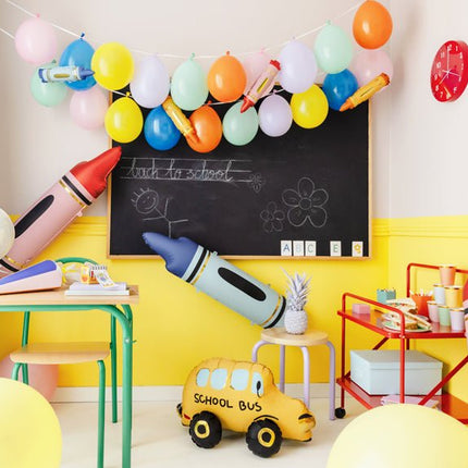 Blauwe Helium Ballon Potlood Leeg 1,04m van Partydeco koop je bij Partywinkel