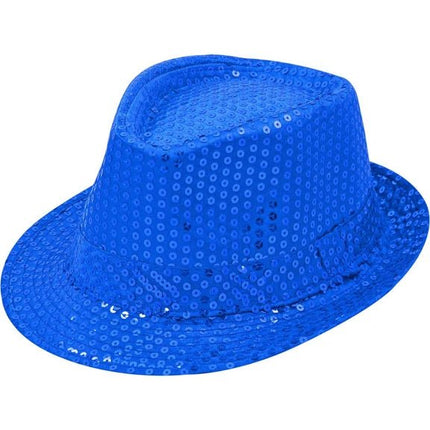 Blauwe Hoed Glitters van VDV Benefit koop je bij Partywinkel