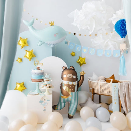 Blauwe Honeycomb Luchtballon van Partydeco koop je bij Partywinkel
