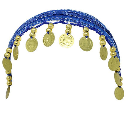 Blauwe Hoofdband Gouden Munten van Fiestas Guirca koop je bij Partywinkel