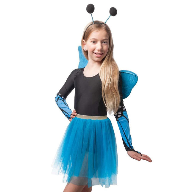Blauwe Kostuum Set Vlinder 4 delig van Boland koop je bij Partywinkel