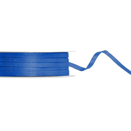 Blauwe Lint 3Mm Glans 50m van Partydeco koop je bij Partywinkel