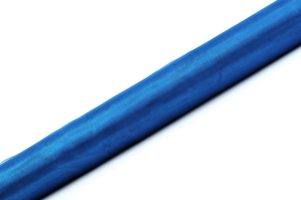 Blauwe Organza Stof 36cm 9m van Partydeco koop je bij Partywinkel