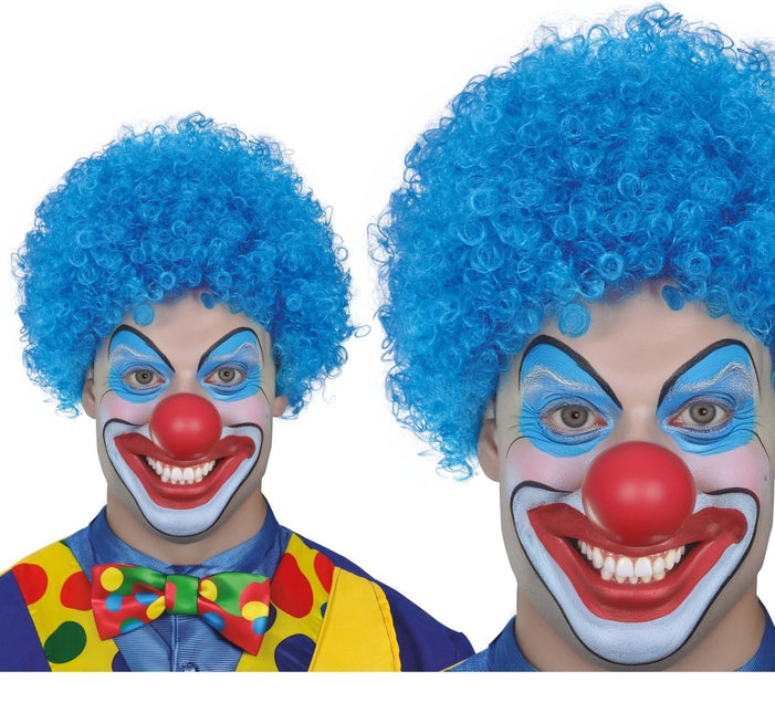 Blauwe Pruik Krullen van Fiestas Guirca koop je bij Partywinkel