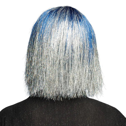 Blauwe Pruik Tinsel van Boland koop je bij Partywinkel