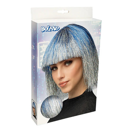 Blauwe Pruik Tinsel van Boland koop je bij Partywinkel