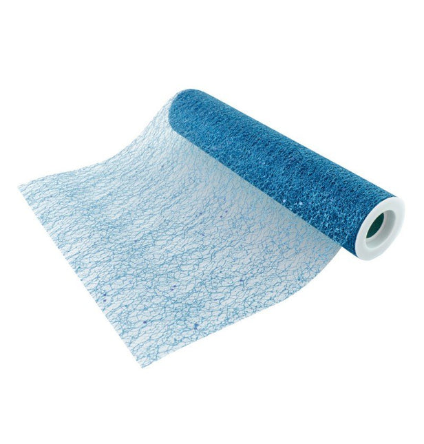 Blauwe Tafelloper Glitter 5m van CHAKS koop je bij Partywinkel