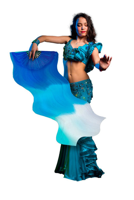 Blauwe Waaier 1,4m van Fiestas Guirca koop je bij Partywinkel